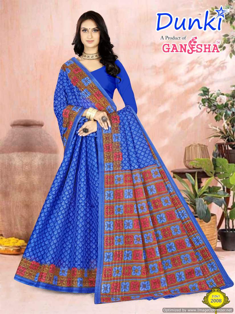 Dunki Vol 2 By Ganesha Summer Special  Printed Cotton Sarees Wholesalers In Delhi